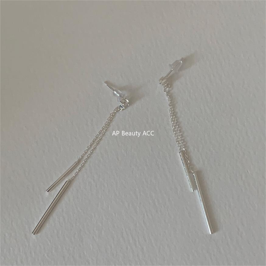 F廠-韓國韓版925純銀長線耳釘簡約時尚氣質ins長款流蘇耳飾「C1189」25.12-3