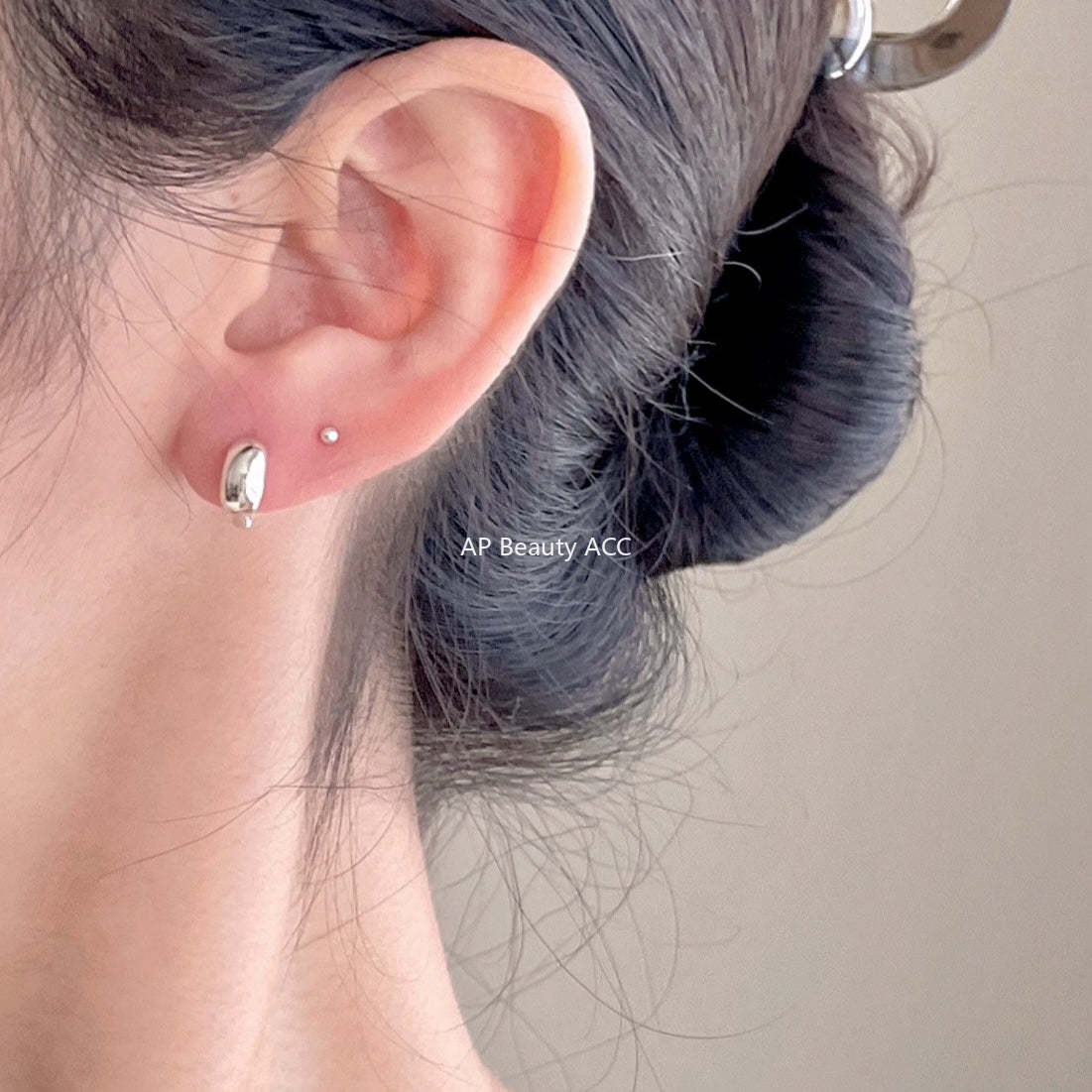 F廠-韓國韓版925純銀弧形耳扣耳環簡約氣質百搭ins風耳飾「C1422」25.11-4