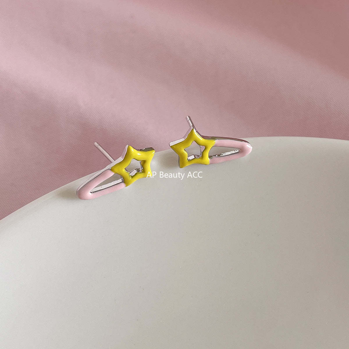 C廠-甜美可愛小眾星星發夾耳釘925銀針新款百搭少女清新簡約設計耳飾「EH-4261」25.11-3