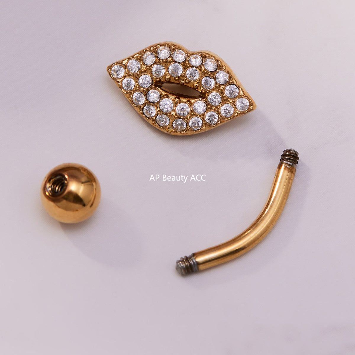 B廠-跨境新款多元素滿鑽鋯石肚臍釘不鏽鋼鍍18k金歐美穿刺飾品「H009」25.11-2