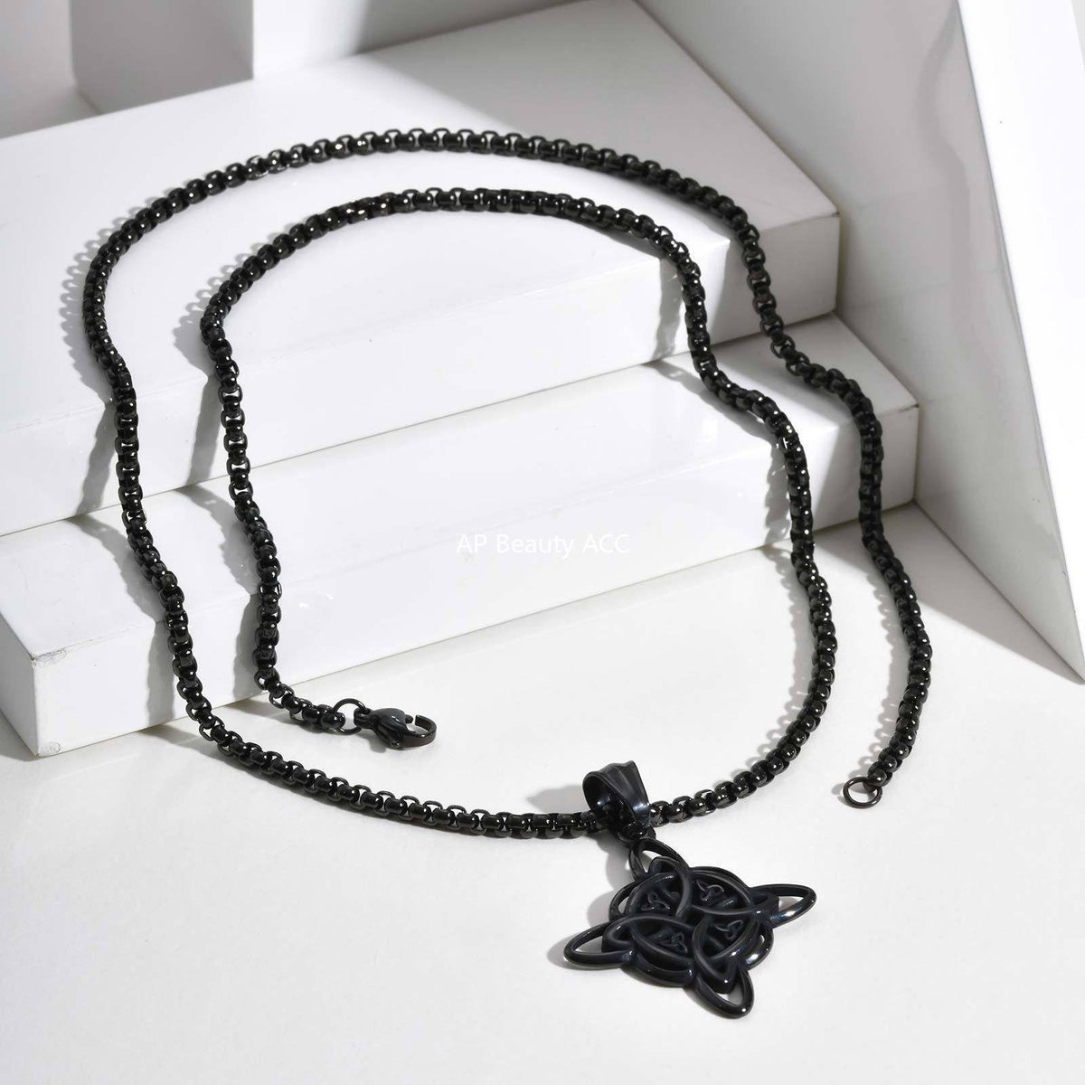 G廠-飾品男士INS 風不鏽鋼凱爾特結吊墜項鍊歐美跨境「PN-1945」25.10-5