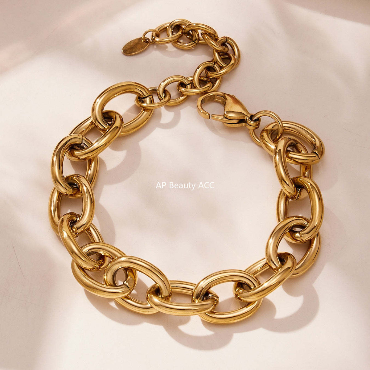 B廠-歐美嘻哈潮酷粗款O字鏈手鍊項鍊套裝不鏽鋼鍍18k真金不掉色「TXP465」25.11-3