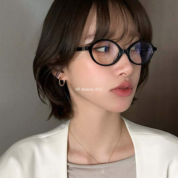 C廠-925銀針素圈直針耳環女秋冬時尚韓版高級感耳扣輕奢氣質百搭耳飾「EH-4169」25.12-1