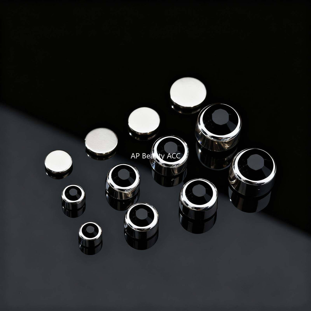 G廠-復古風 歐美跨境爆款塑料材質黑鋯石男士個性無耳洞耳夾「ES-331」25.12-1