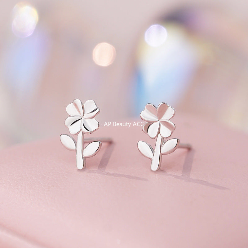 D廠-足銀S999淡雅甜美花朵耳環女小眾設計感新款秋冬款田園風耳環「YC5346E_1」25.11-1