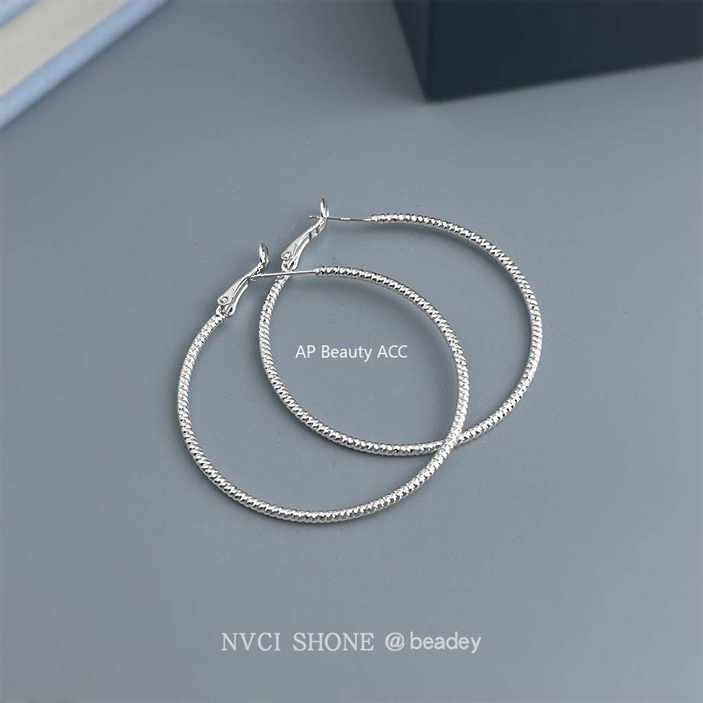 A廠-時尚個性冷淡風大耳圈圓圈銀針高級感通勤百搭工廠耳飾「7165-7172」25.11-4