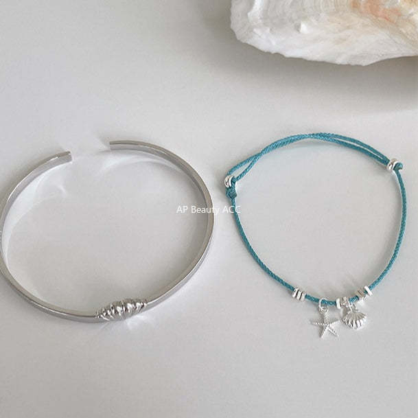 C廠-輕奢度假風海星貝殼手鍊女韓系ins高級感手飾精緻小眾高顏值飾品「SL-488」25.12-1