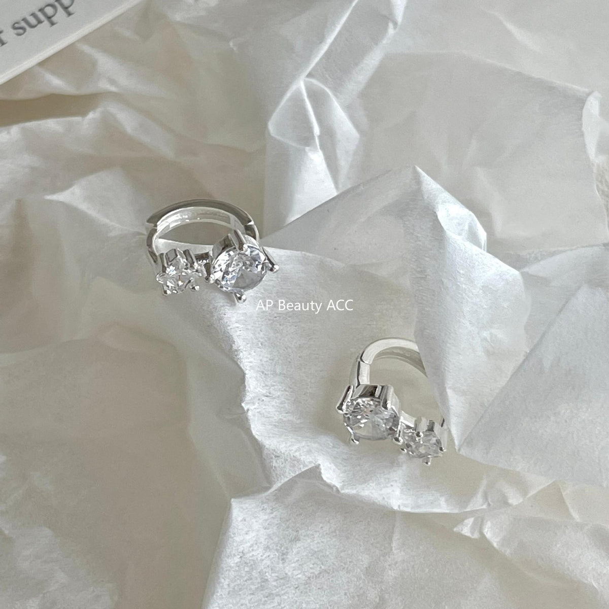 F廠-韓國韓版925純銀鋯石耳扣耳釘簡約氣質百搭ins風耳飾「C1419」25.11-1