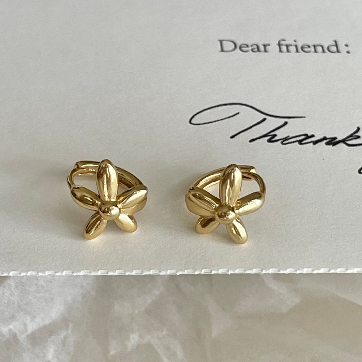 F廠-韓國韓版925純銀花朵耳扣耳環簡約氣質百搭ins風耳飾「C1413」25.11-3