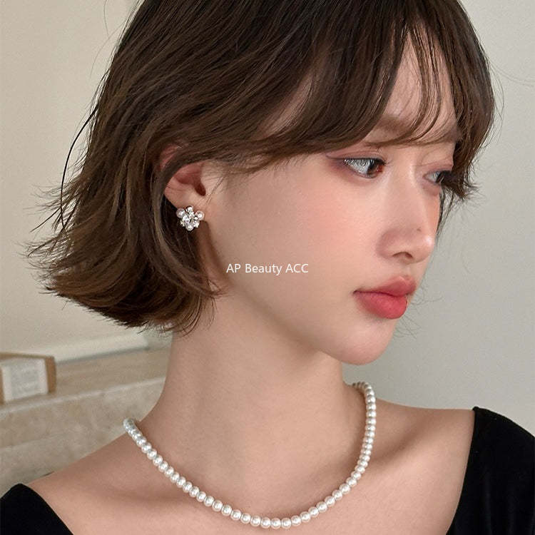 C廠-小眾設計感鋯石耳釘女百搭高級復古氣質珍珠耳環優雅獨特秋冬耳飾「EH-4311」25.11-4