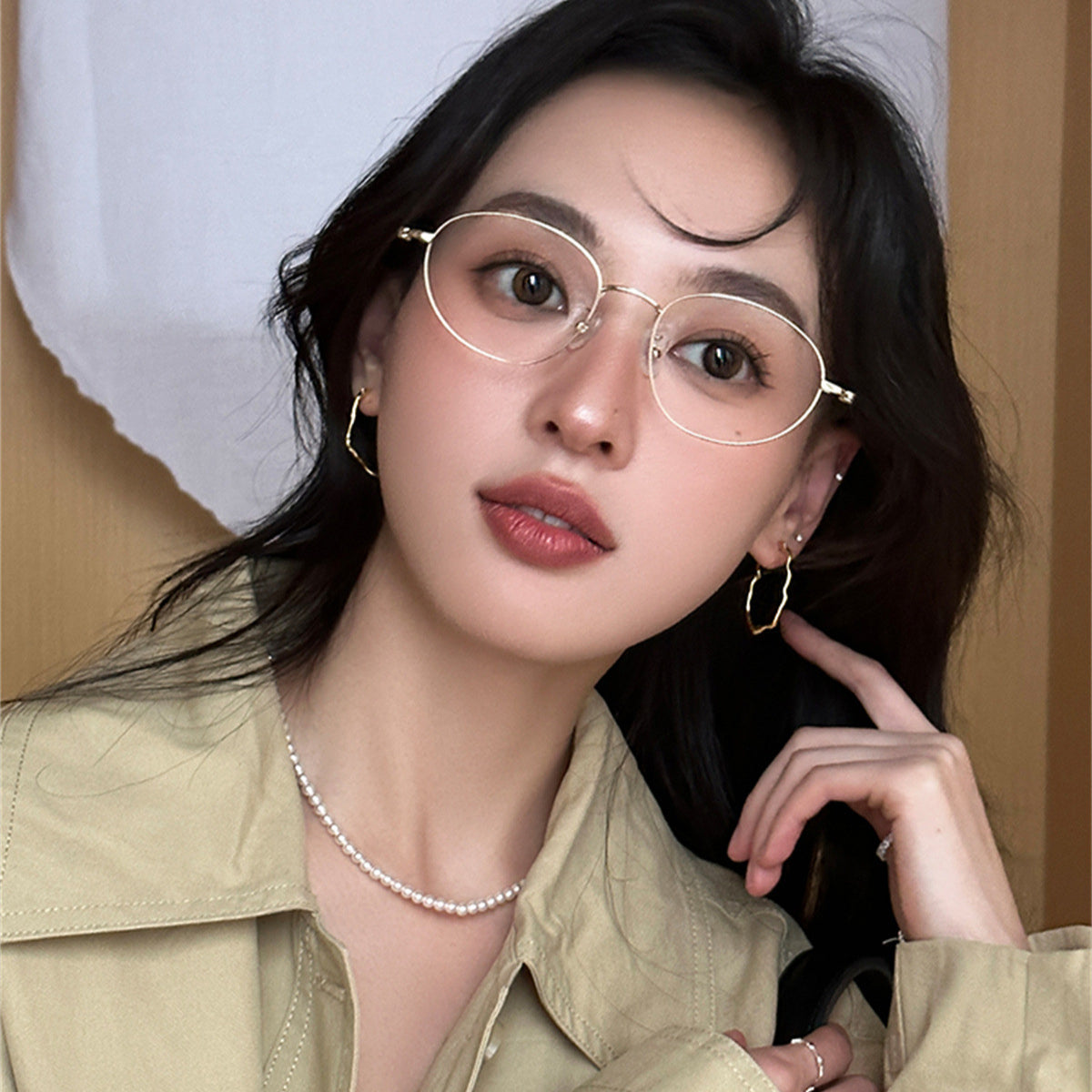 C廠-液態不規則銀針素圈耳環女氣質獨特小眾設計高級感耳圈輕奢耳飾「EH-3790」25.09-1
