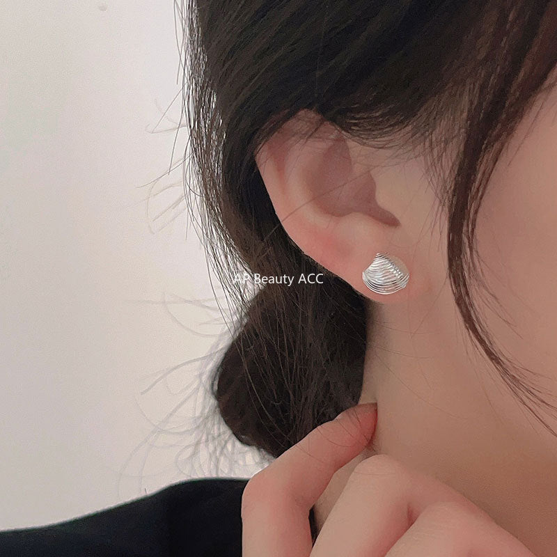 F廠-韓國韓版925純銀海星貝殼耳釘女簡約時尚ins風小紅書耳釘「C1219」25.10-1