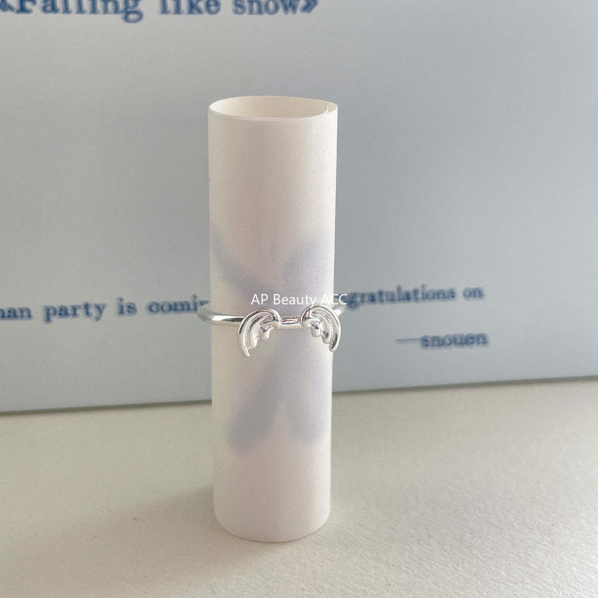 C廠-超仙百搭天使之翼疊戴戒指女簡約精緻高級感星星純銀食指戒新指環「JZ-0717」25.10-5