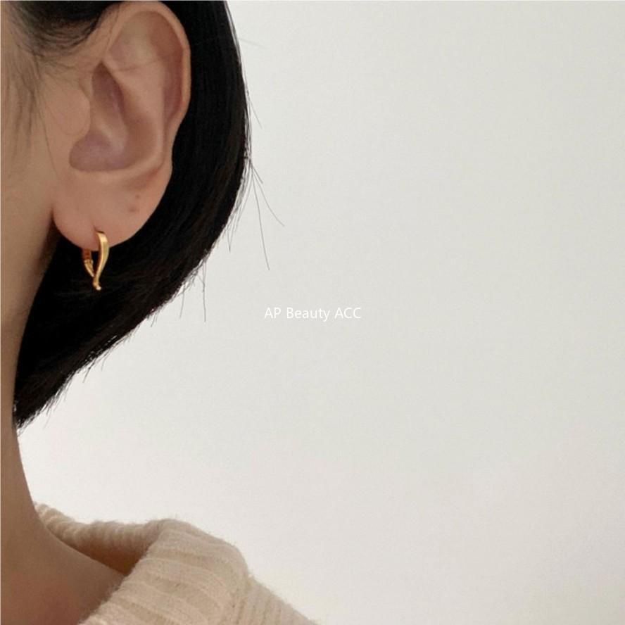 F廠-韓國韓版925純銀彎曲異形耳釘耳扣女簡約時尚ins風耳環耳「C1094」25.10-4