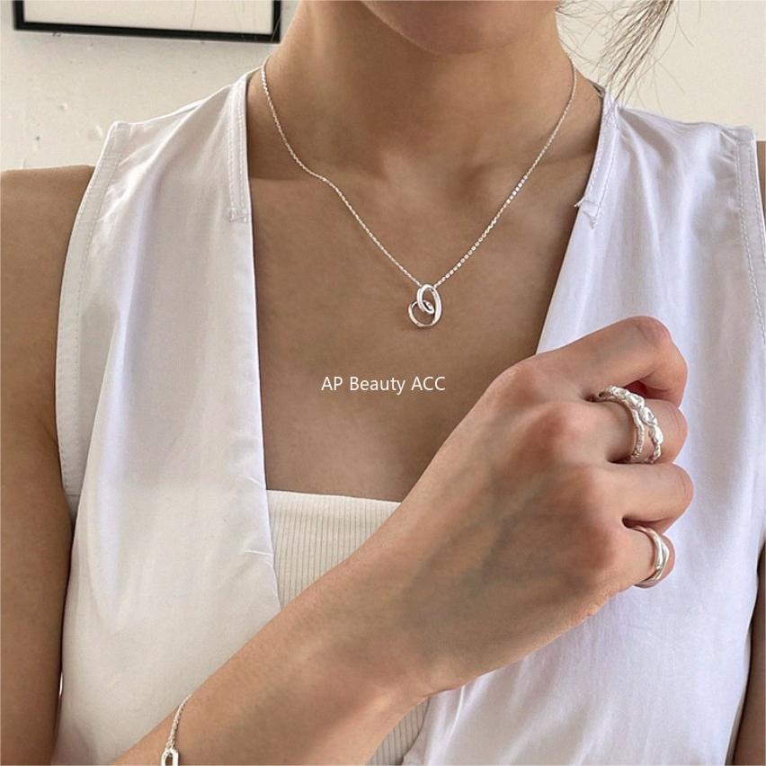 F廠-韓國韓版925純銀愛心項鍊簡約ins網紅小紅書項鍊「B1221」25.11-1