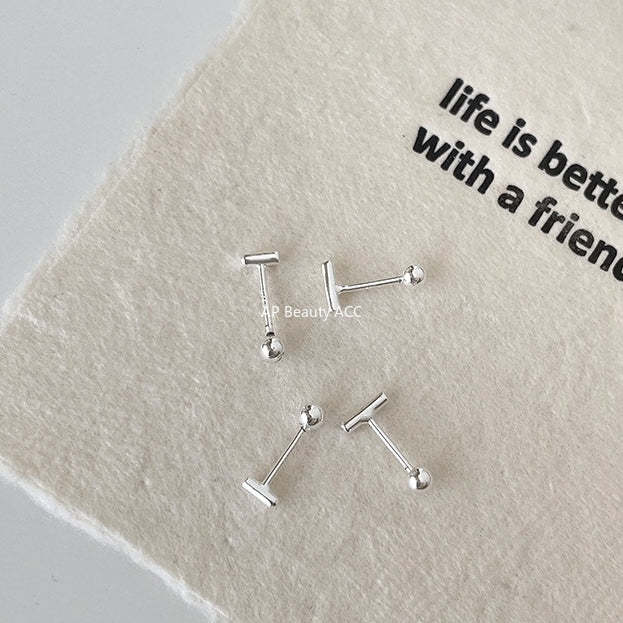 C廠-925純銀極簡日常幾何小方塊耳釘女百搭高級感養耳洞耳環秋冬耳飾「EH-4187」25.12-3