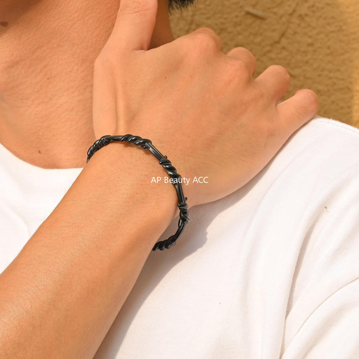 G廠-歐美跨境熱銷 男士不鏽鋼打結C形開口手鐲 時尚百搭飾品批發「B-510」25.11-1