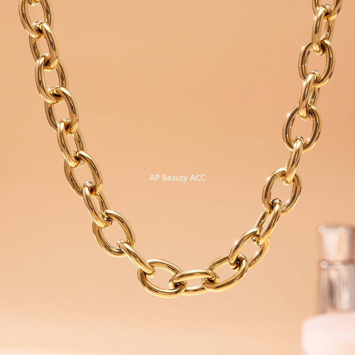 B廠-歐美嘻哈潮酷粗款O字鏈手鍊項鍊套裝不鏽鋼鍍18k真金不掉色「TXP465」25.11-3