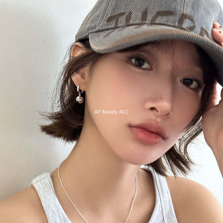 C廠-星球耳扣女小眾復古設計簡約銀針耳環時尚氣質極簡耳飾「EH-4124」25.12-2