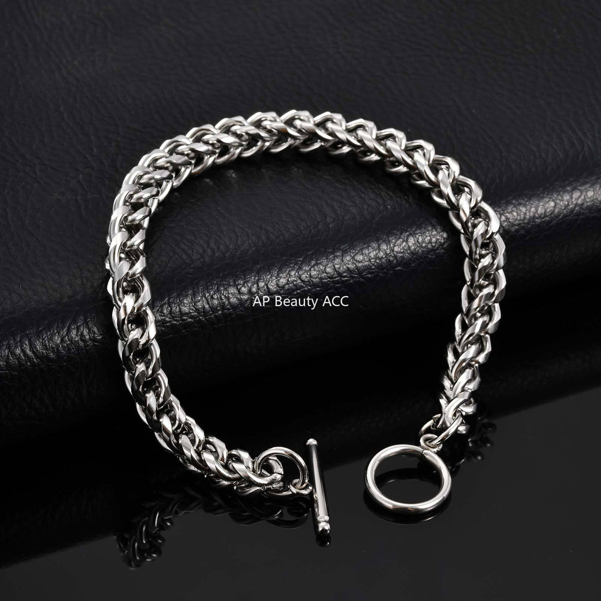 G廠-不鏽鋼酷帥古巴鏈簡約冷淡風單層龍骨鏈OT扣日常疊戴手鍊「BR-1749」25.12-1