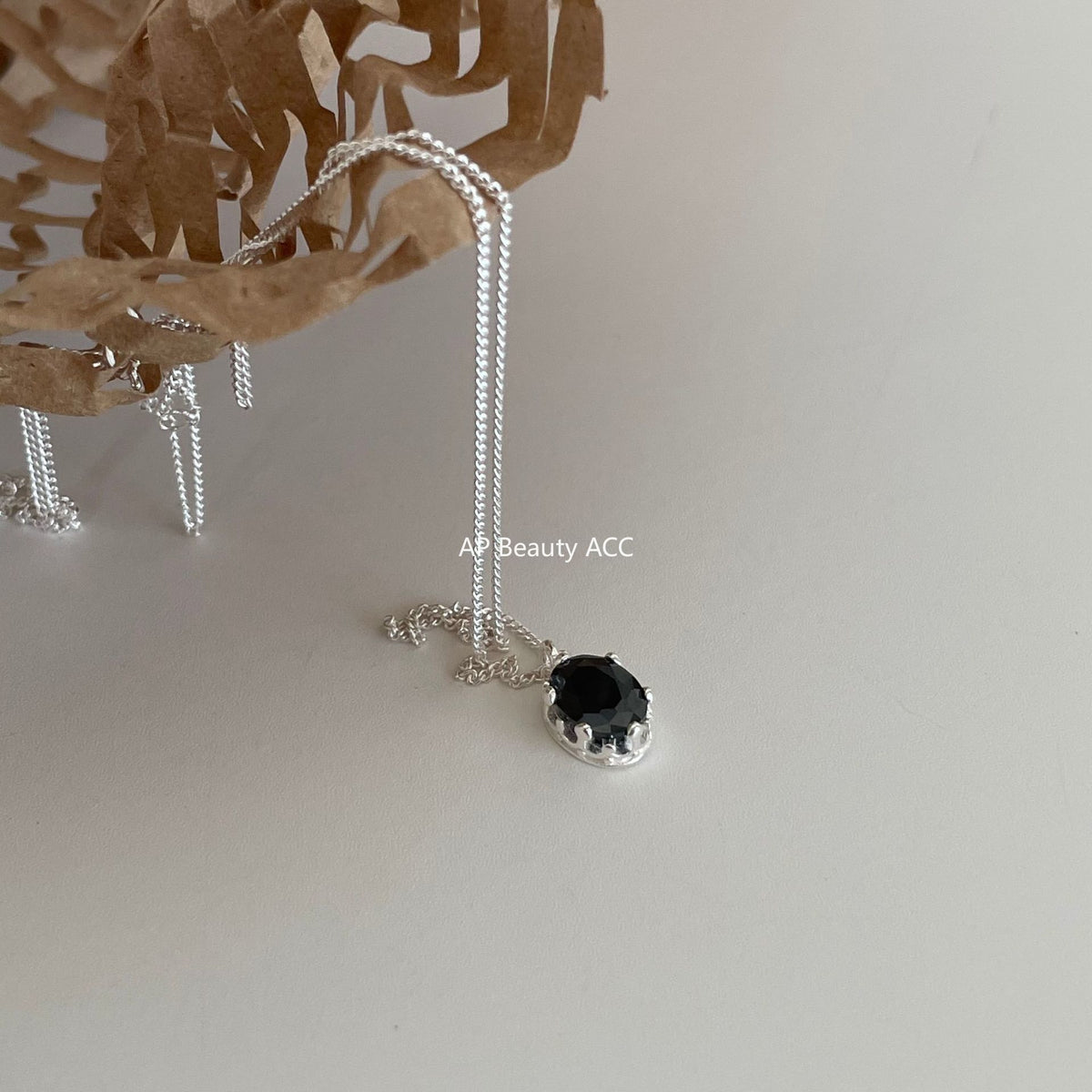 F廠-韓國韓版925純銀項鍊幾何個性銀飾品簡約圓形項鍊「B1083」25.11-2