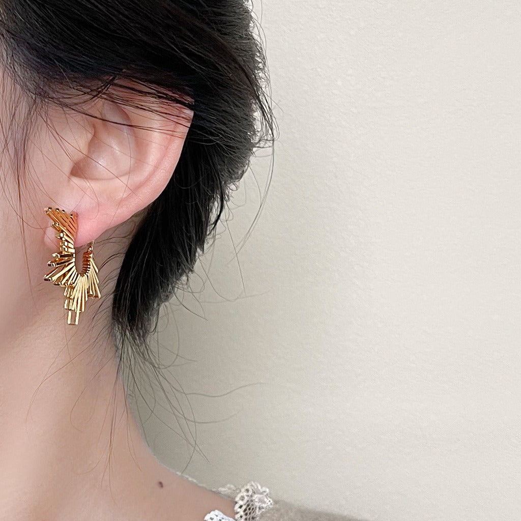 A廠-升級版鍍18K真金加厚時尚個性設計師款潮2024流行耳飾工廠耳環女「3713-3714」24.03-5