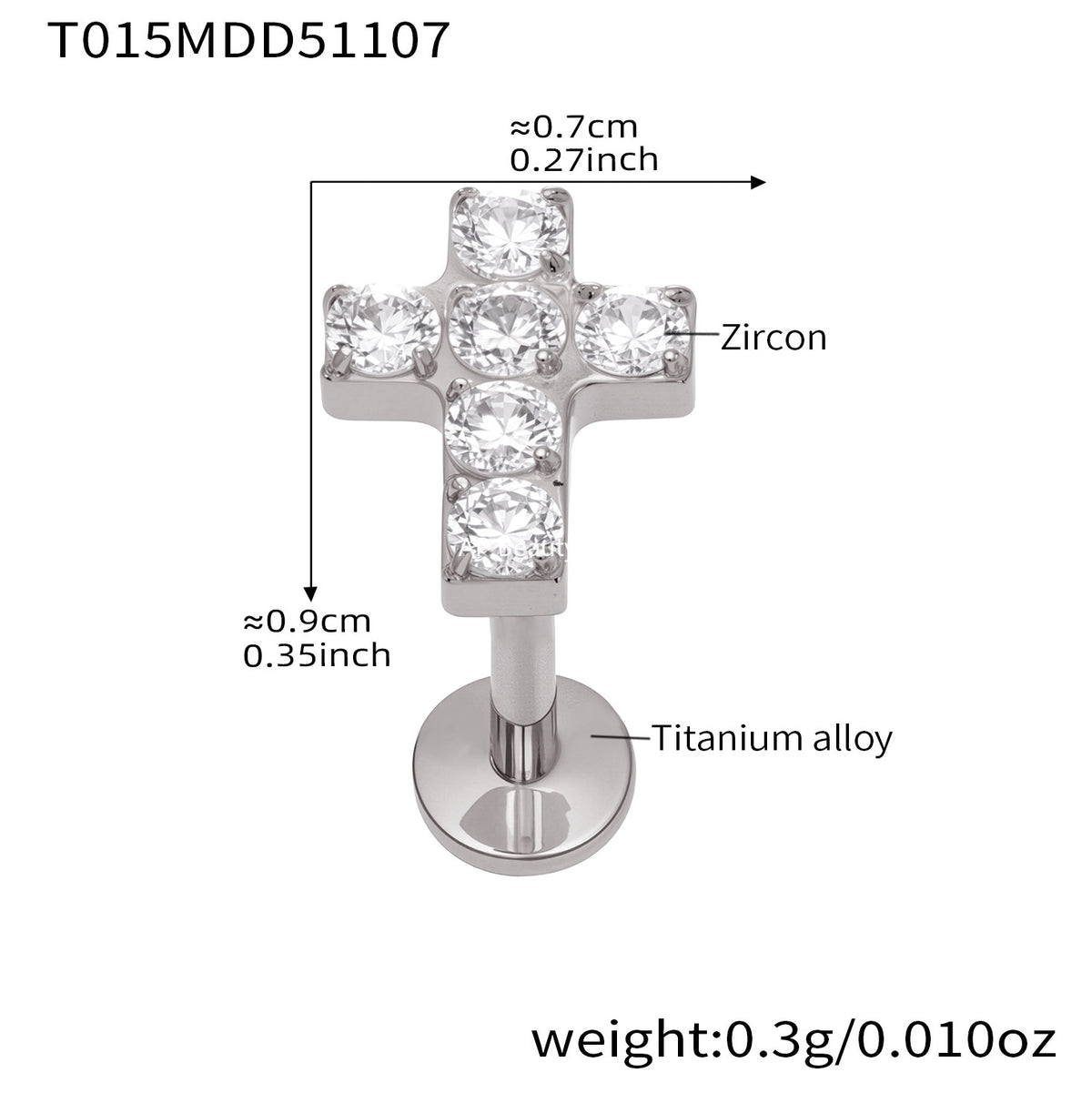 B廠-撒旦的孩子美人魚穿刺唇釘女鈦合釘甜酷辣妹唇環鈦合金飾品「T009」25.11-2