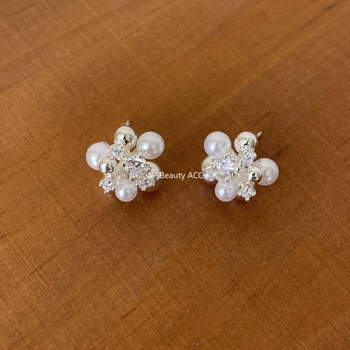 C廠-小眾設計感鋯石耳釘女百搭高級復古氣質珍珠耳環優雅獨特秋冬耳飾「EH-4311」25.11-4