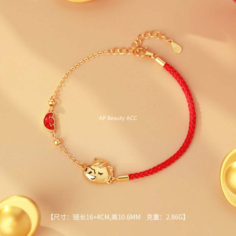 D廠-原創S999足銀 抱寶小馬項鍊輕奢手鍊本命年小眾耳環個性首飾「YC9697E_1 YC0248N_1 YC5388SL_1」25.11-3