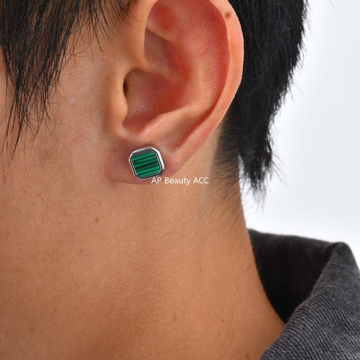 G廠-不鏽鋼時尚簡約款方形貝殼男女耳釘金色百搭潮流耳環批發「ES-728」25.12-2