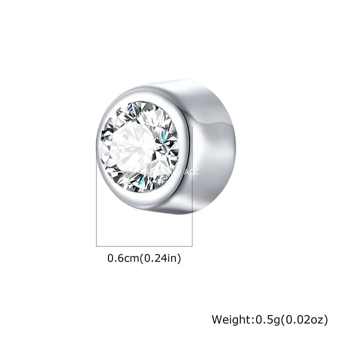 G廠-復古風 歐美跨境爆款塑料材質黑鋯石男士個性無耳洞耳夾「ES-331」25.12-1