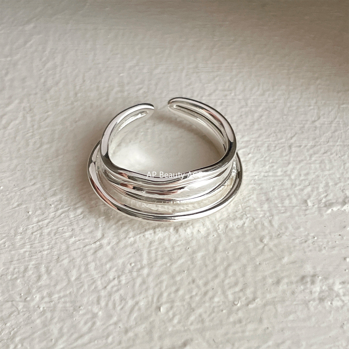 C廠-輕奢高級感純銀戒指女小眾設計個性疊戴風指環時尚ins風韓版指戒「JZ-0595」25.11-2