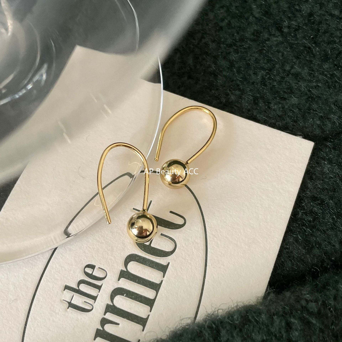 F廠-歐美跨境韓國清新S925純銀INS簡約圓珠耳扣個性耳釘「C883」25.12-1