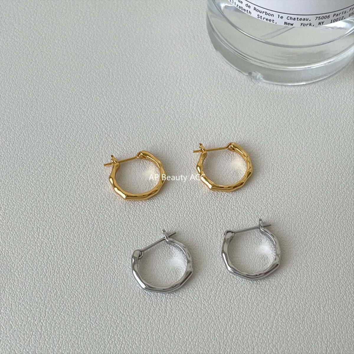 C廠-925銀針規則素圈耳環直針耳圈耳小眾設計高級感耳釘耳飾女「EH-1754.SJ」25.12-3