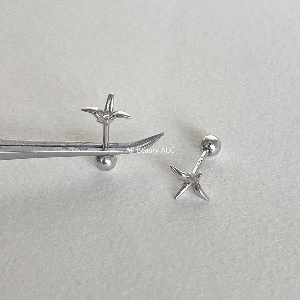 C廠-925純銀千紙鶴耳釘秋冬高級感小眾時尚耳環精緻百搭極簡日常耳飾「EH-4327」25.12-1