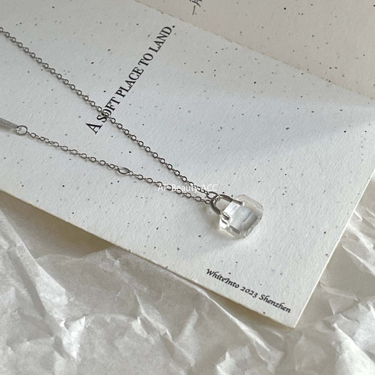 F廠-韓國韓版925純銀鎖頭項鍊簡約氣質百搭ins小紅書項鍊「B1386」25.11-4