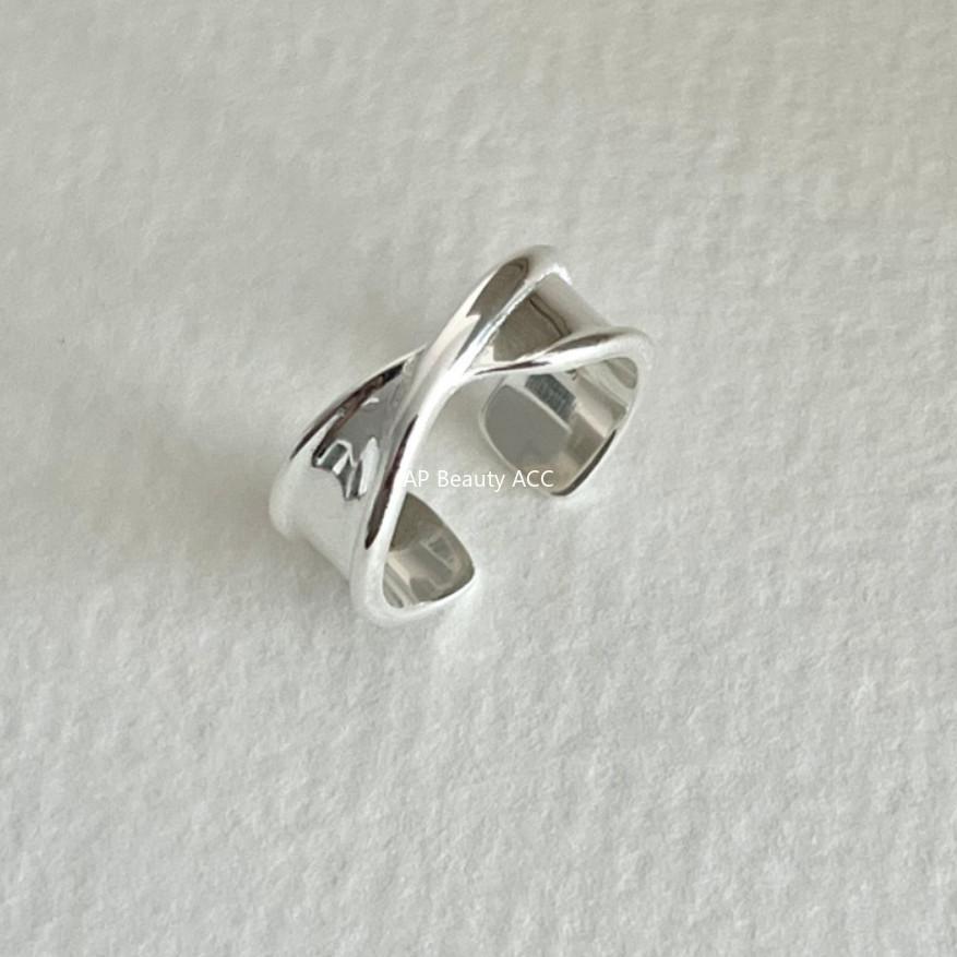 F廠-韓國韓版飾品925純銀戒指網紅不規則折疊戒指指環首飾時尚「J1797」25.11-2