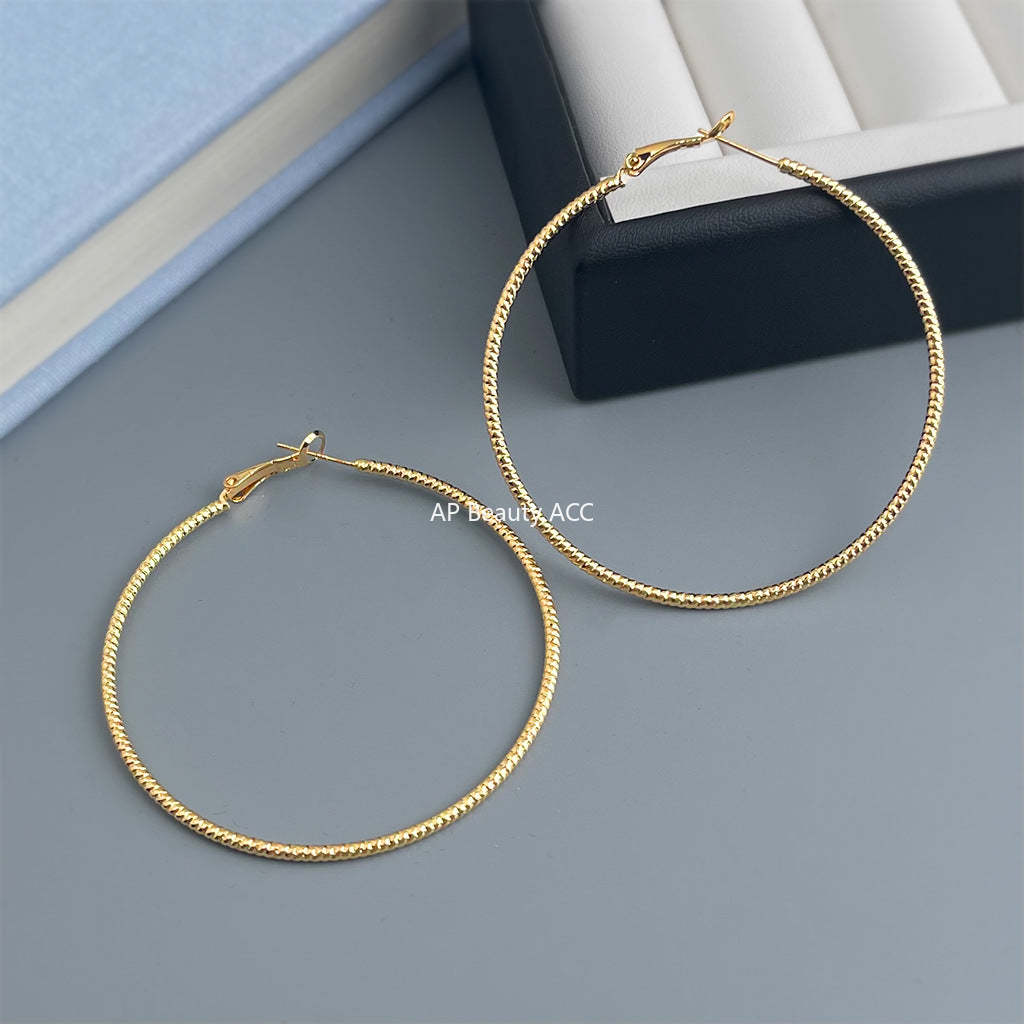 A廠-時尚個性冷淡風大耳圈圓圈銀針高級感通勤百搭工廠耳飾「7165-7172」25.11-4