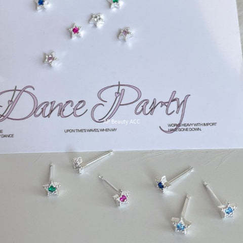 C廠-925純銀星星鋯石耳釘女時尚簡約氣質設計感甜美耳骨釘ins百搭耳飾「EH-4294」25.12-1