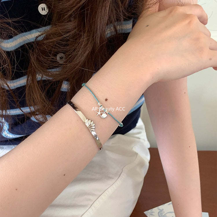 C廠-輕奢度假風海星貝殼手鍊女韓系ins高級感手飾精緻小眾高顏值飾品「SL-488」25.12-1