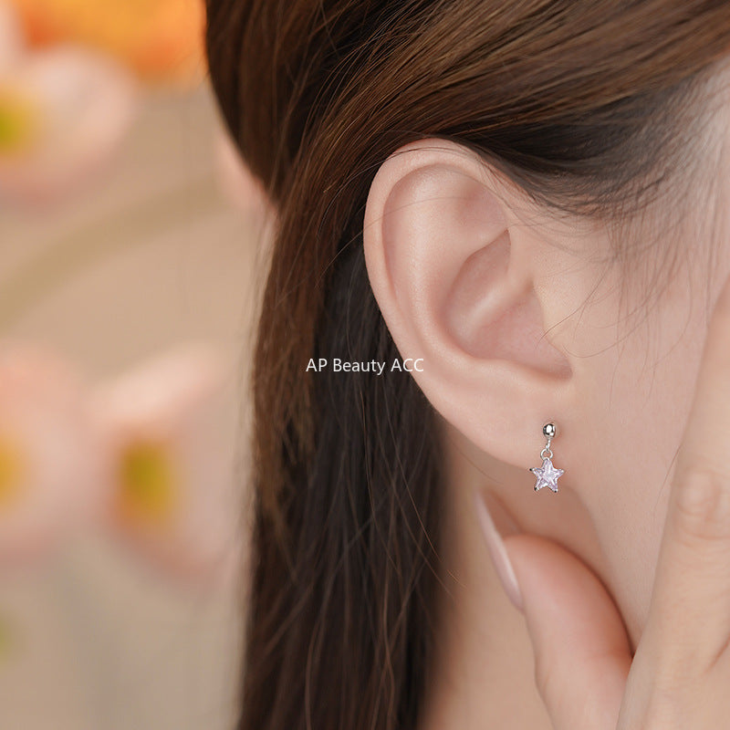 D廠-S925純銀星星耳環小清新韓風個性獨特氣質高級輕奢小眾耳飾耳釘「YC5998E_1」25.11-2