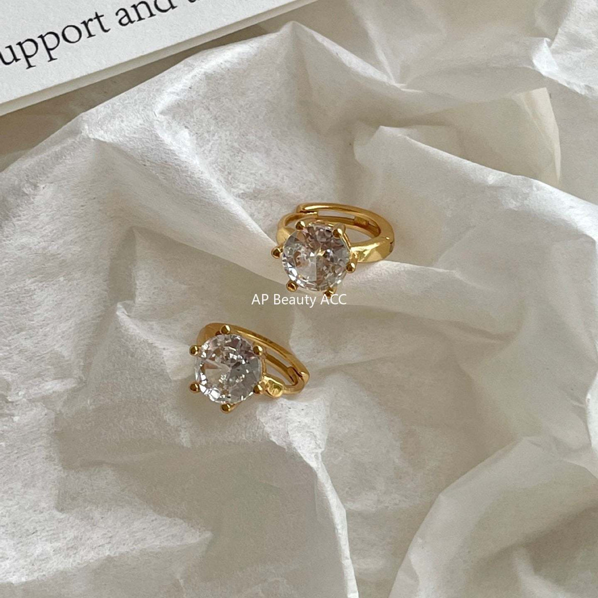 F廠-韓國韓版925純銀鋯石耳扣耳釘女簡約時尚ins小紅書耳環「C1409」25.11-3