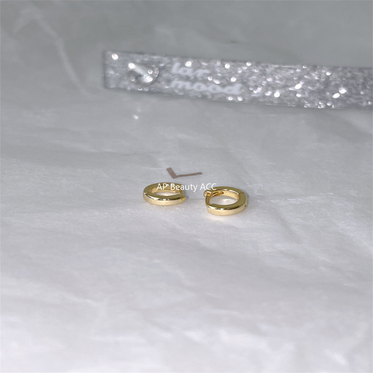 C廠-極簡冷淡風鋯石耳環女輕奢高級感mini純銀耳圈精緻時尚氣質耳扣「EH-4209」25.10-3