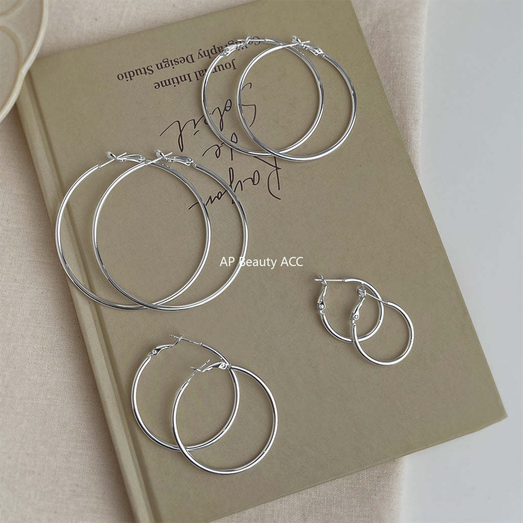 A廠-極簡主義時尚高級感簡約圓圈大耳環個性小眾ins冷淡風耳飾女 工廠「7120-7131」25.11-3