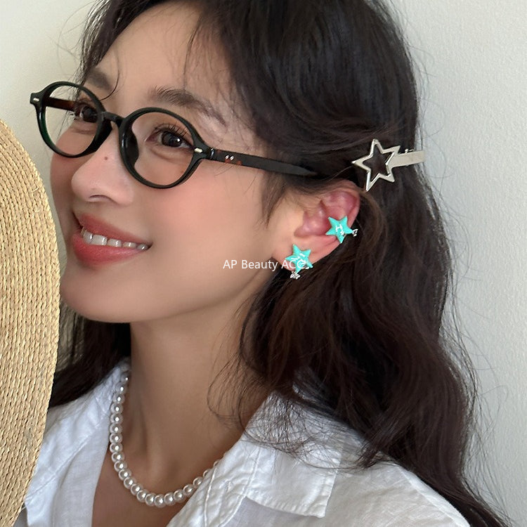 C廠-輕奢度假風滴釉海星耳夾女簡約日常高級感甜酷風耳環精緻百搭耳飾「EH-4115」25.11-2