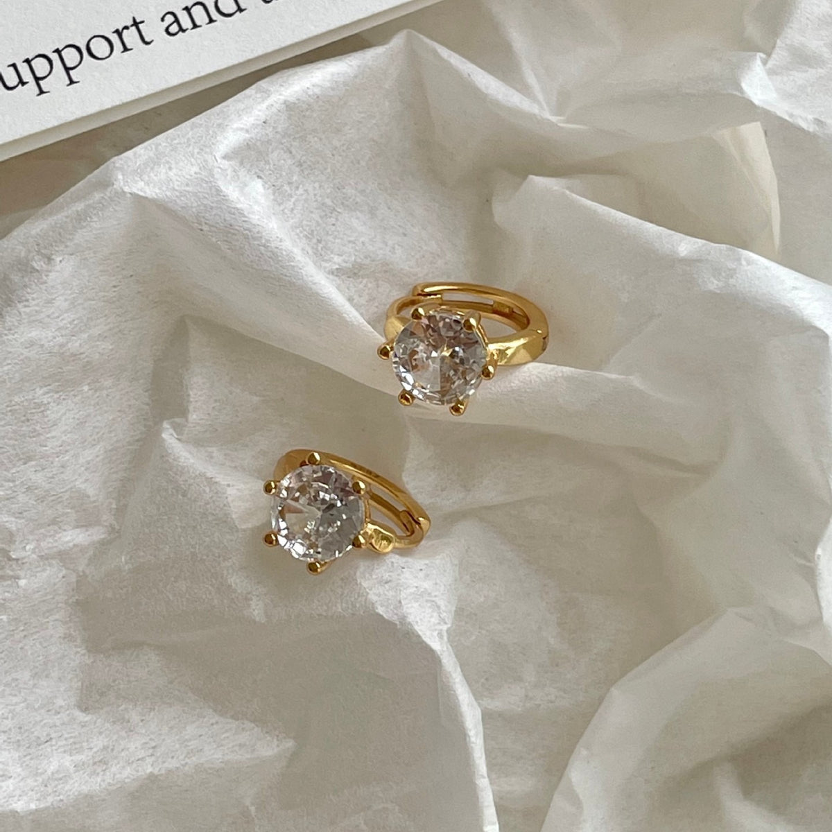 F廠-韓國韓版925純銀鋯石耳扣耳釘女簡約時尚ins小紅書耳環「C1409」25.11-3