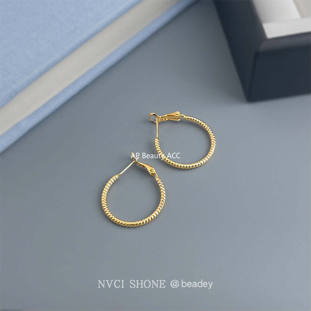 A廠-時尚個性冷淡風大耳圈圓圈銀針高級感通勤百搭工廠耳飾「7165-7172」25.11-4