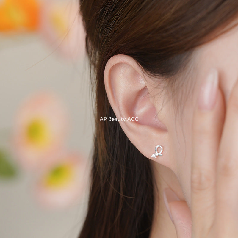 D廠-S999足銀可愛鋯石交叉耳環女氣質甜美文藝法式少女養耳洞耳釘「YC5979E_1」25.11-1