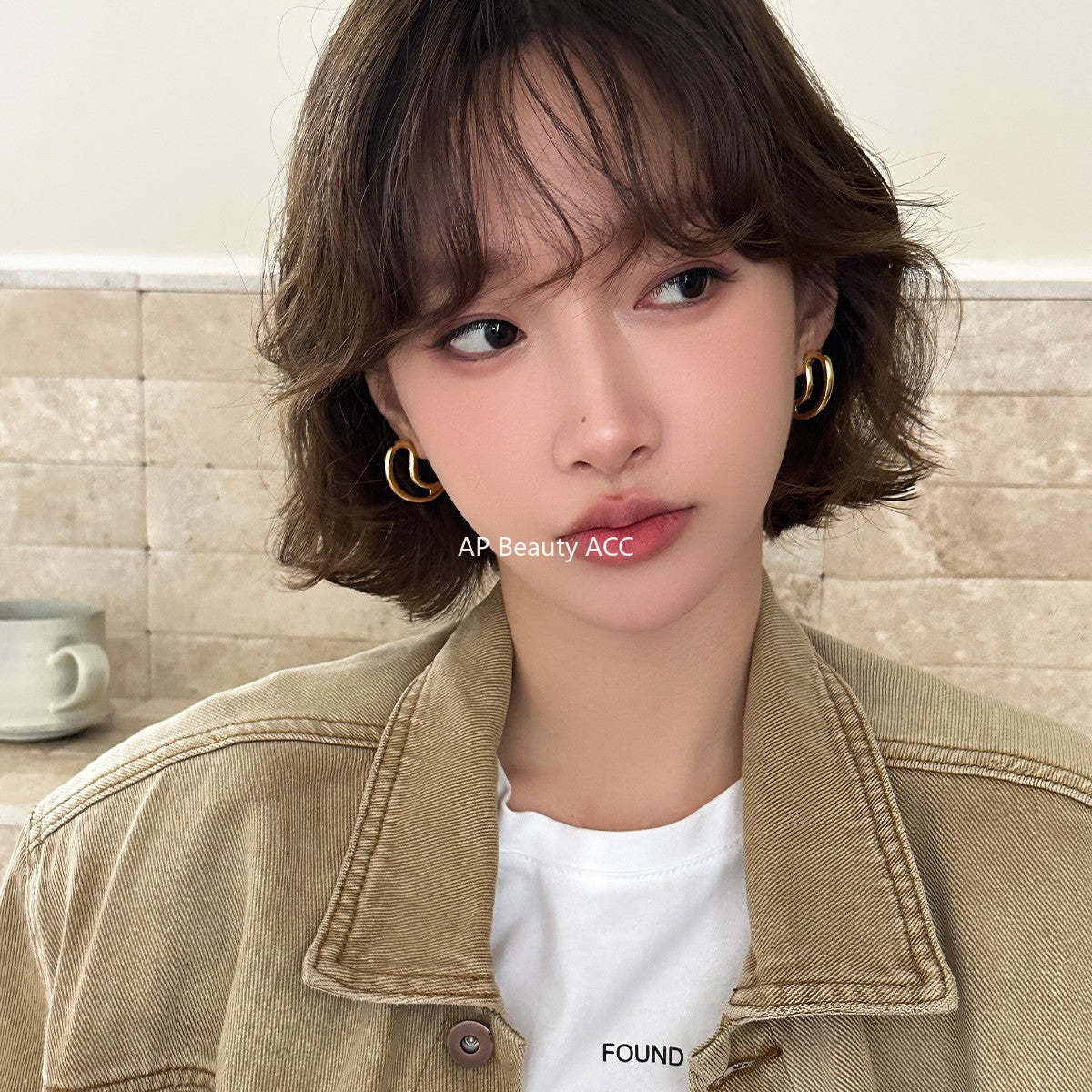 C廠-幾何C形銀針耳釘女時尚設計感高級秋冬耳環日韓時尚個性氣質耳飾「EH-4274」25.11-4