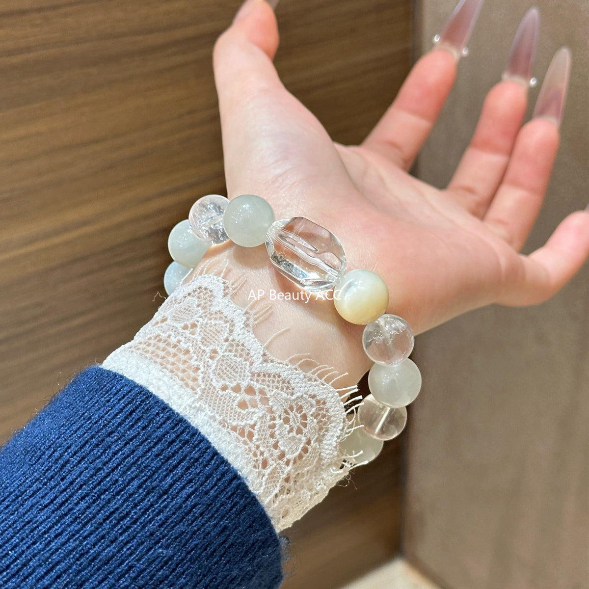 AS廠-天然水晶DIY五行金木水火土原創設計手鍊手串百搭爆款批髮「l2975-79」25.11-2